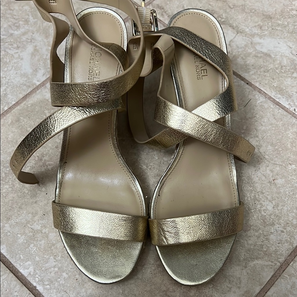 MICHAEL Michael Kors Gold Metallic Sandals